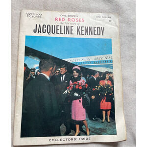 Vintage One Dozen Red Roses Magazine Jacqueline Kennedy
